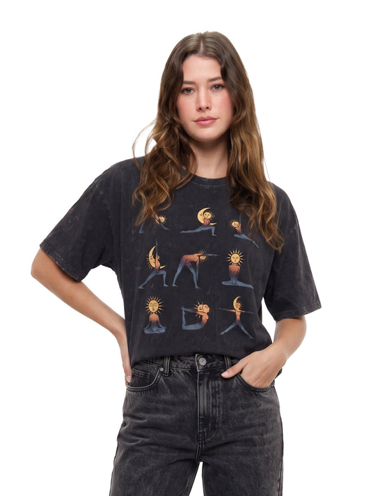 Vintage wash Yoga Meditation T-Shirt Unisex