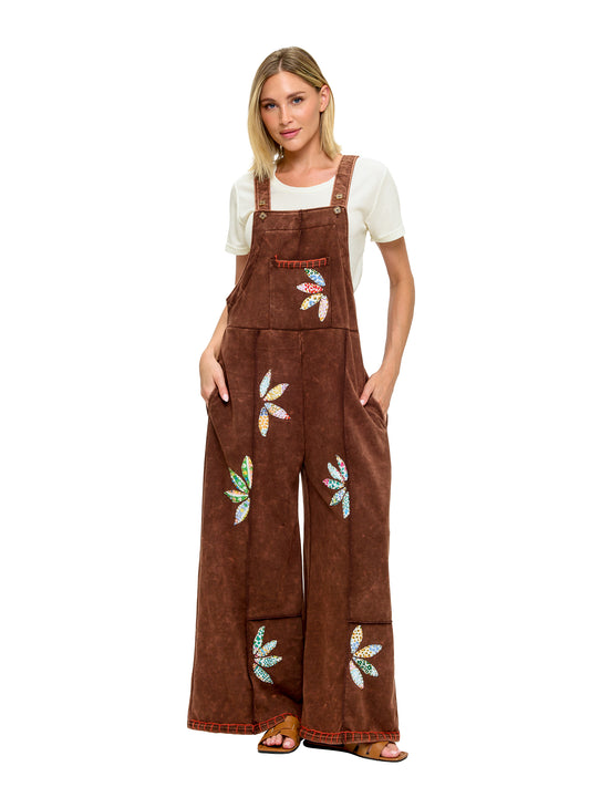 Boho Petal Detail Overalls