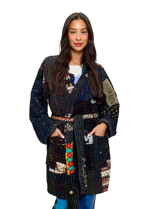 Vintage Hand Stitched Oversized Duster
